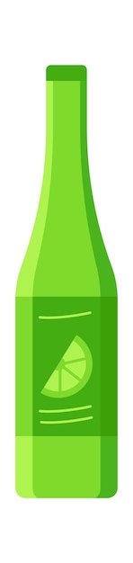 Bottle of lime water flat icon Vending products Shopping