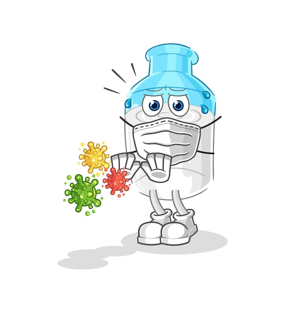 Vector bottle of milk refuse viruses cartoon cartoon mascot vector