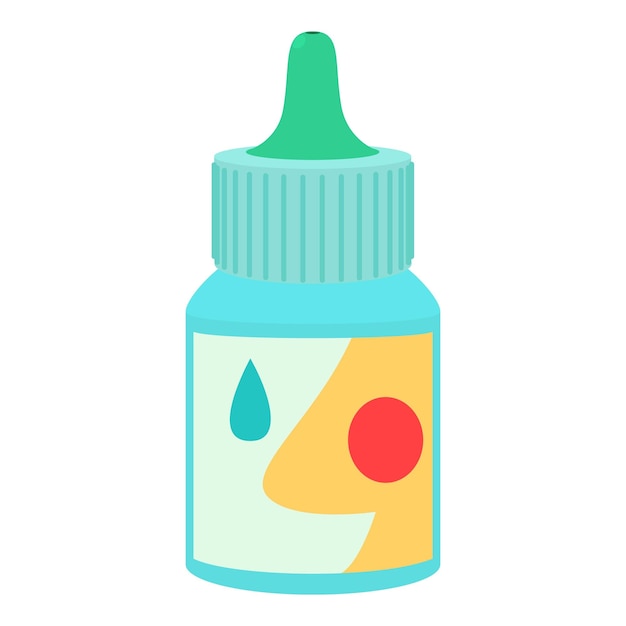 Vettore icona bottiglia di gocce nasali illustrazione cartoon della bottiglia di gocce nasali icona vettoriale per il web