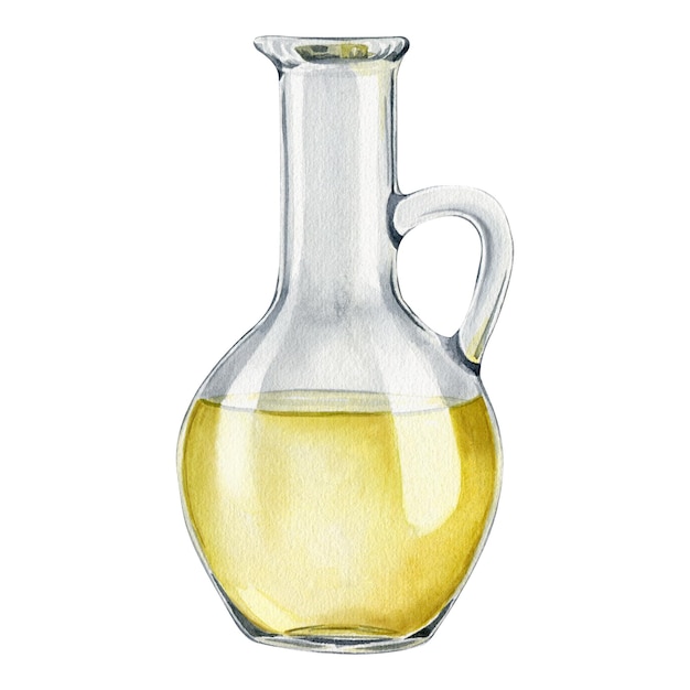 Vector a bottle of olive oil is drawn in a sketch style