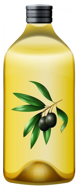 Vector bottle of olive oil