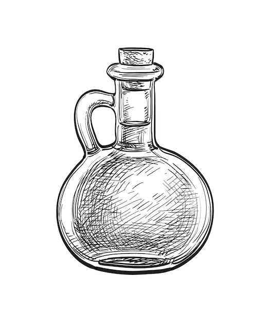 Vector bottle of olive oil