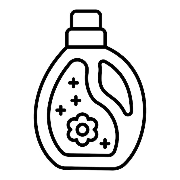 真ん中に花がある香水のボトル