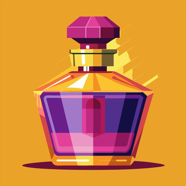 a bottle of perfume with a purple top that says perfume
