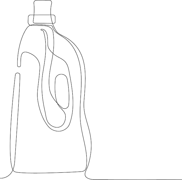 A bottle of soap with a white outline that says laundry detergent