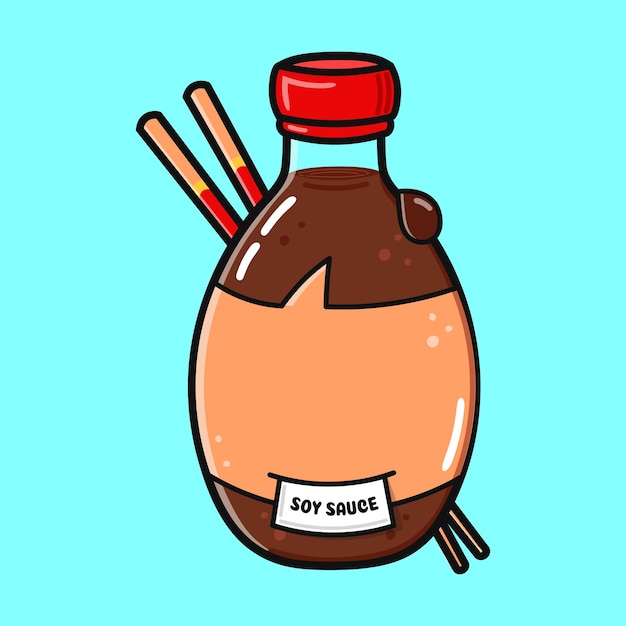 Vector bottle of soy sauce