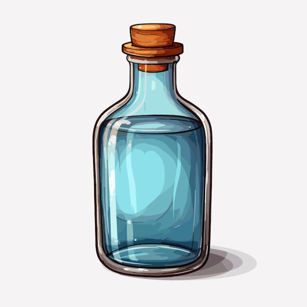 Vector bottle vector on white background
