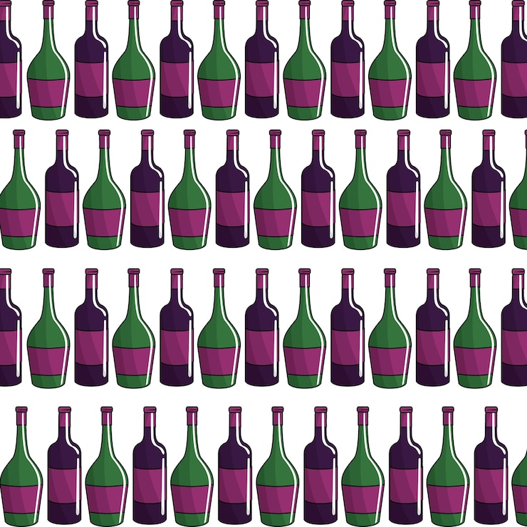 Vector bottle of wine background icon stock