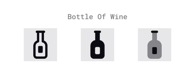ワインのボトルのアイコンを設定