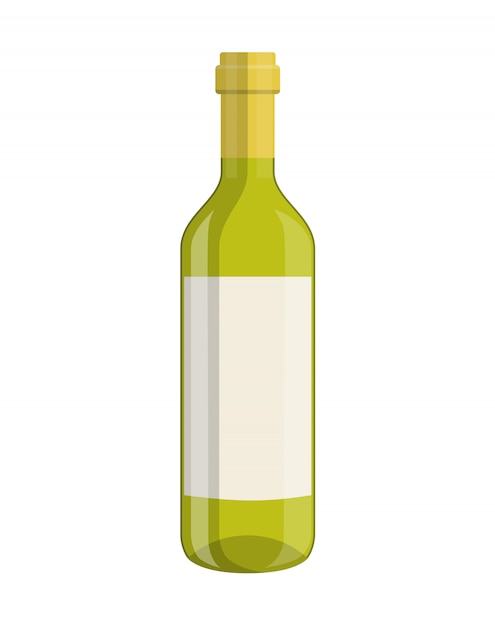 Bottle of wine isolated on white