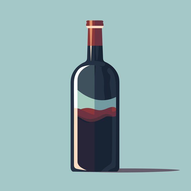 Bottle of wine vector illustration