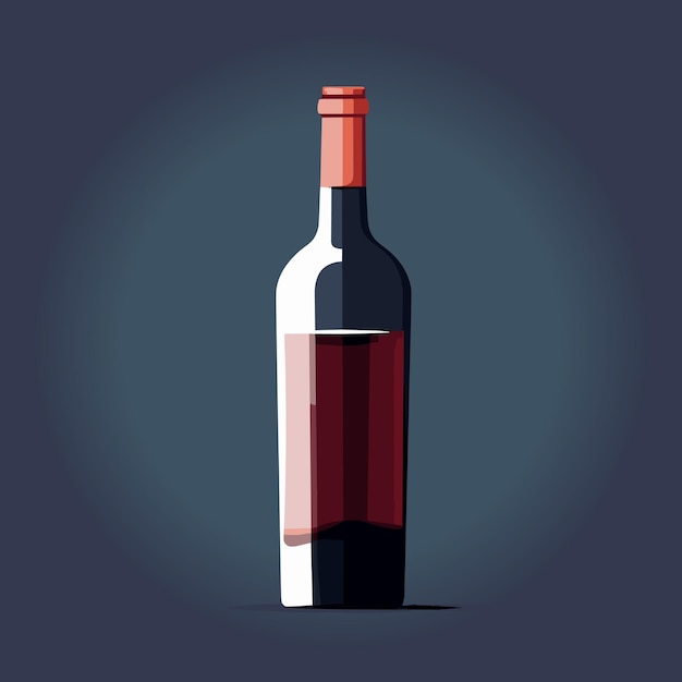Bottle of wine vector illustration
