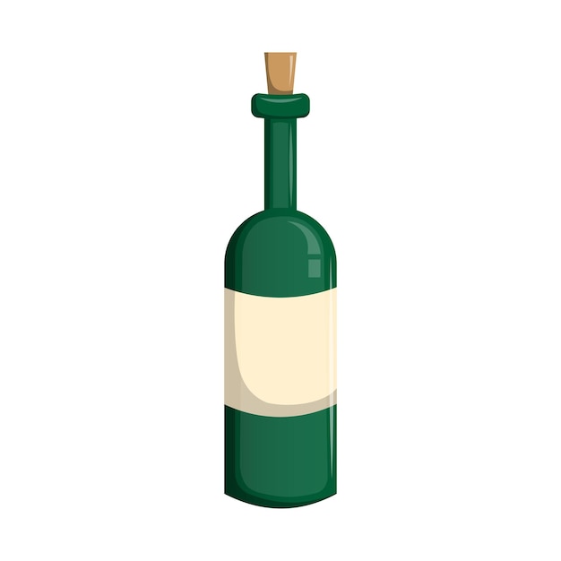 A bottle of wine with a cork in the middle.