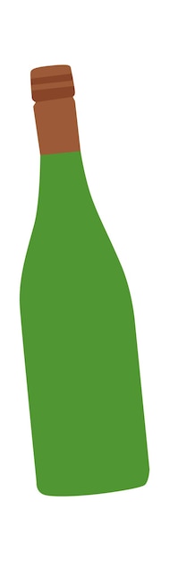 Bottle with cork Vector illustration