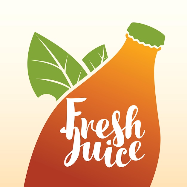 Bottle with fresh juices