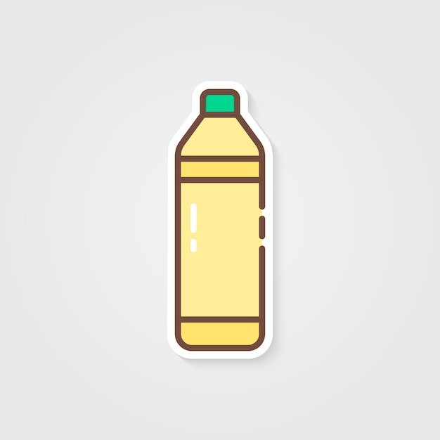 Vector bottle with lemonade and shadow