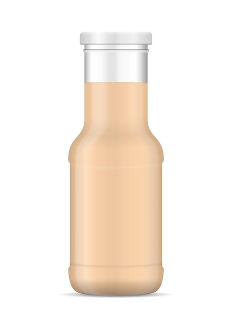 Bottle with sauce