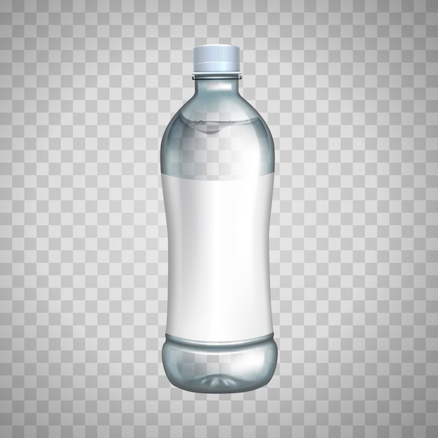 Vector bottle with white label