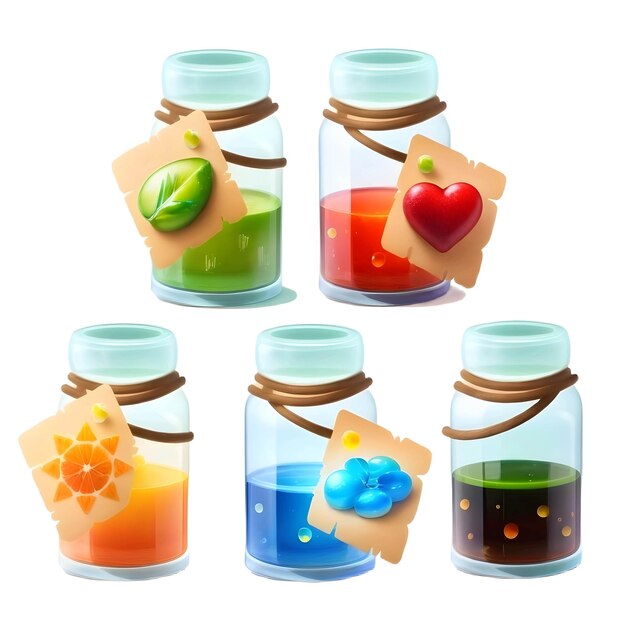 Bottles Contain a Magic Elixir Or Essential Oil