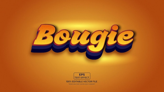 Vector bougie premium editable text effect