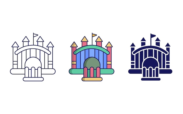 bouncy castle vector icon