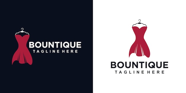 Bounique logo ontwerp vector met creatieve unieke concept premium vector