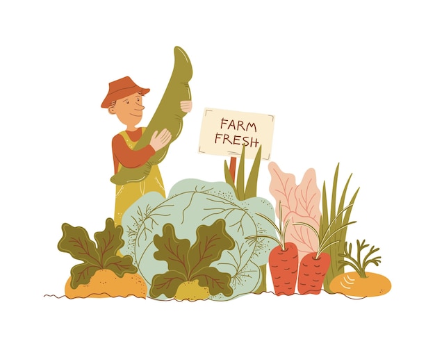 Изолированный векторный плакат Bountiful Garden