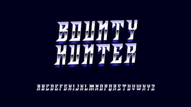 Bounty hunter effetto carattere retrò