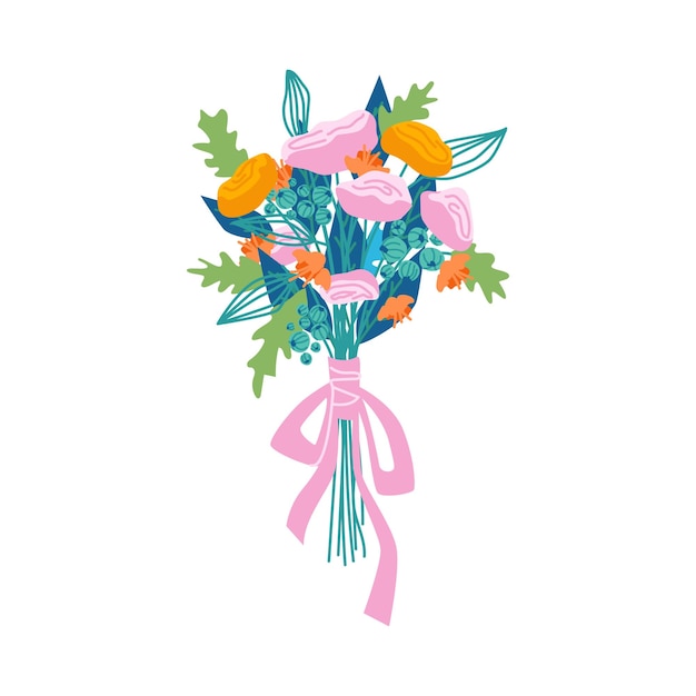 Vector bouquet florist floral composition