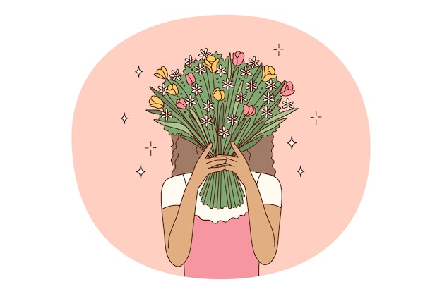 Bouquet of flowers concept