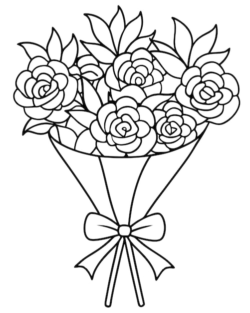 花の束 イラスト 花の束 花の花の花のデザイン 自然の葉の植物の芸術