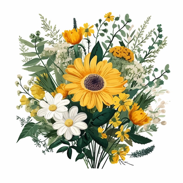 bouquet of flowers vector