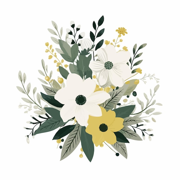 Bouquet of flowers vector