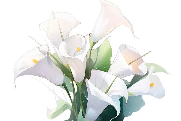 Vector a bouquet of flowers with the word calla on it