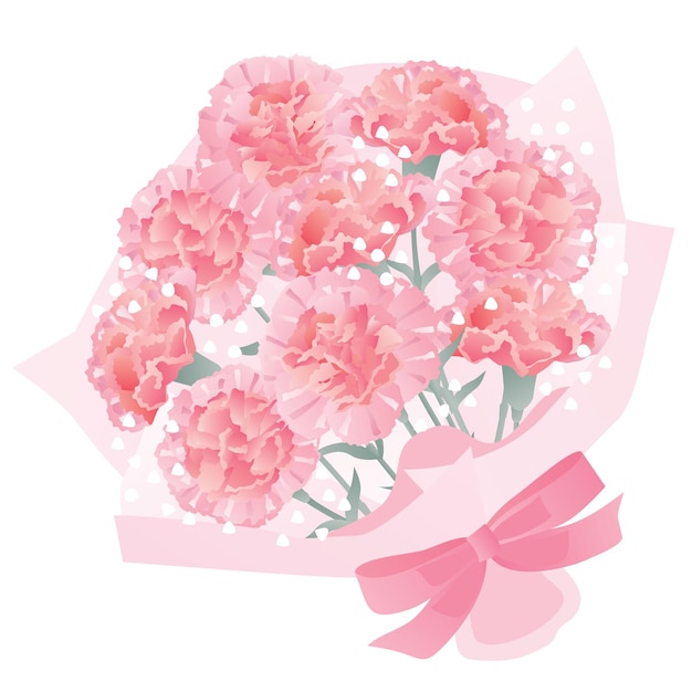 Bouquet of the pink carnation of mother's day