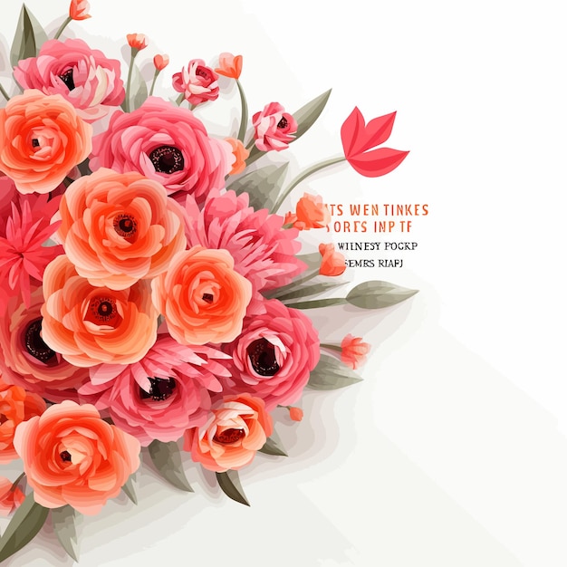 Bouquet of pink roses vector