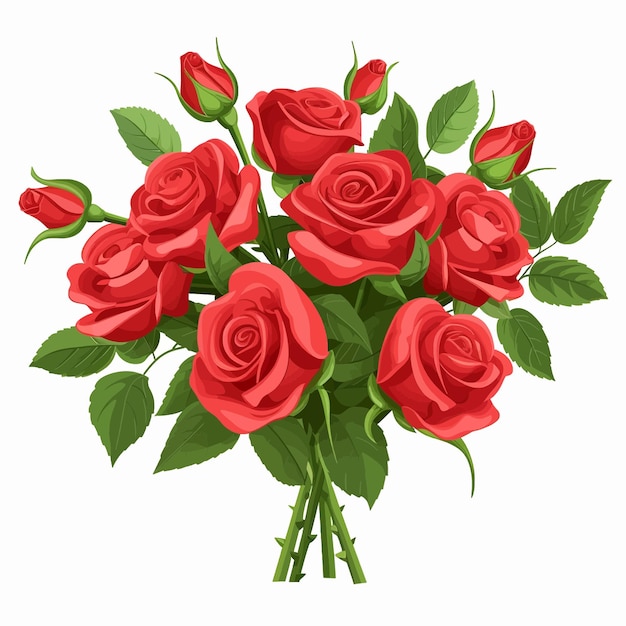 Bouquet of Red Roses Valentines Day 124
