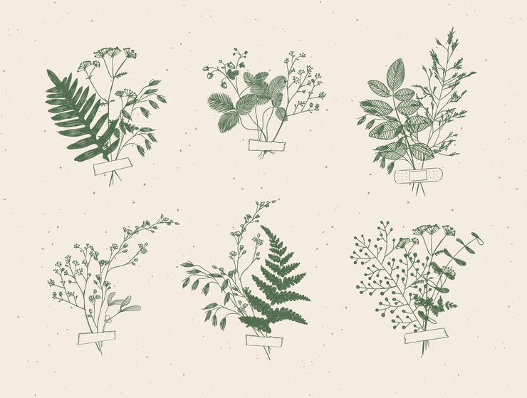 Vector bouquet van takken en bladeren groene kleur
