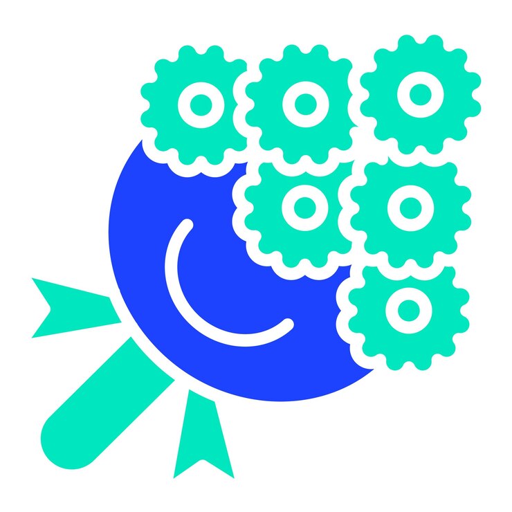 Vector bouquet vector icon design illustration