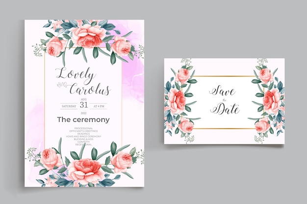 Bouquet with red navy wedding concept watercolor style free vector