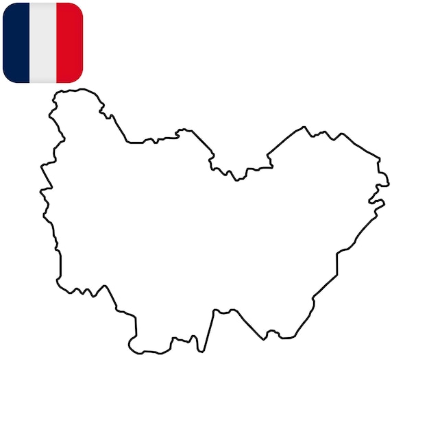 フランスのブルゴーニュ フランシュ コンテ地図地域ベクトル図