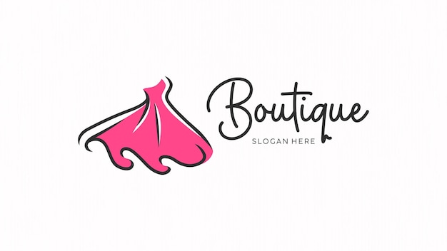 Modello di progettazione del logo di un'azienda boutique