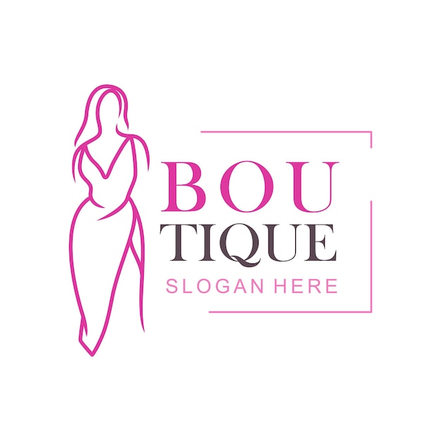 Boutique business logo template, brand design