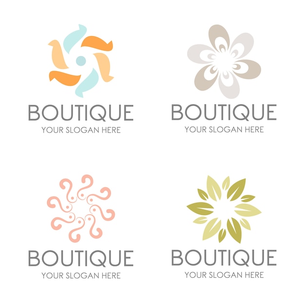 Boutique flower logo design