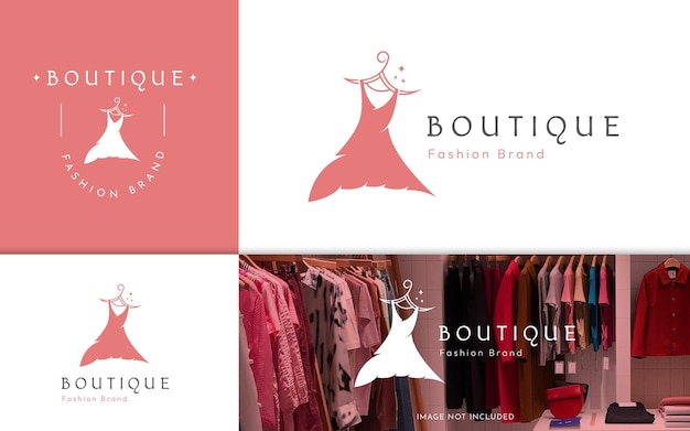 Boutique jurk mode schoonheid logo branding