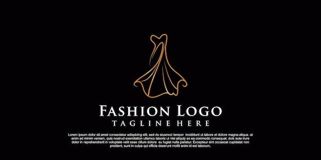 Boutique logo design simple concept premium vector