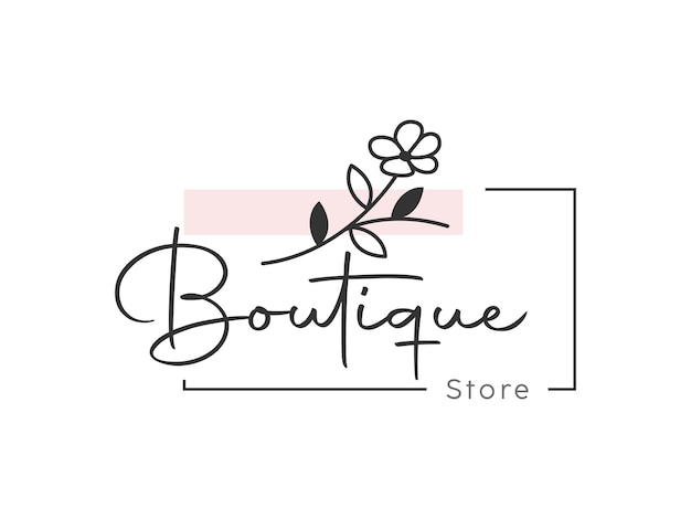 Boutique logo in elegant minimal style