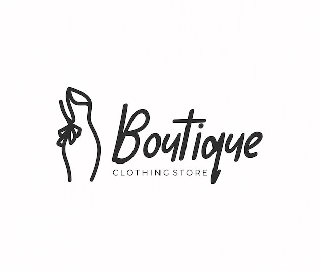 Boutique logo ontwerp sjabloon