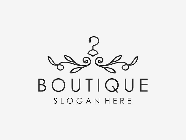 Vettore progettazione del modello di logo della boutique