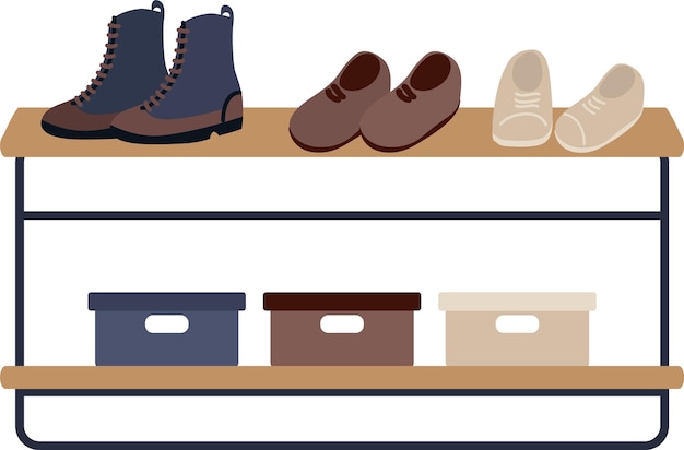 boutique male shelf with boots